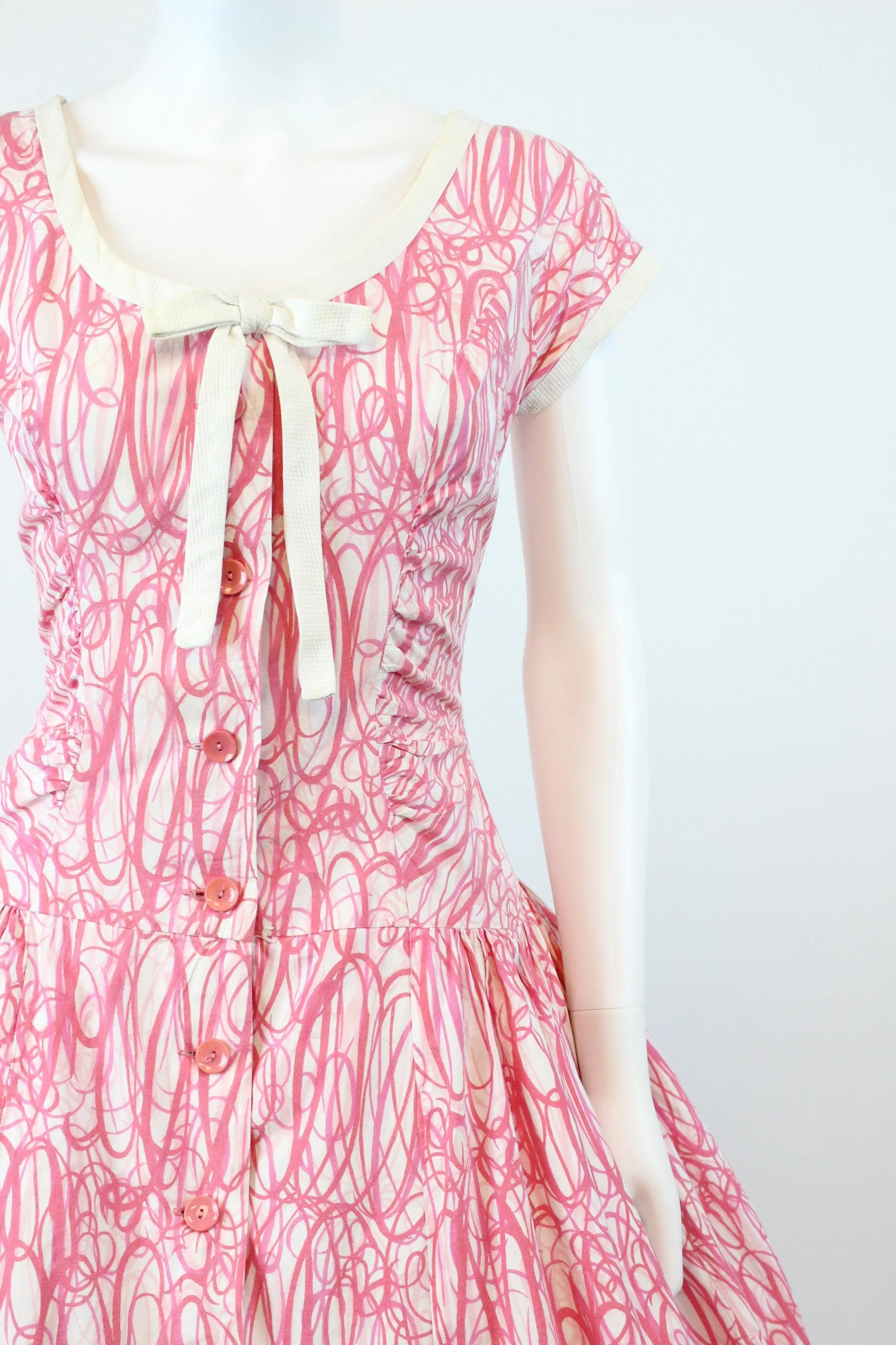 1950s Pat Hartley swirl dress small | new spring summer