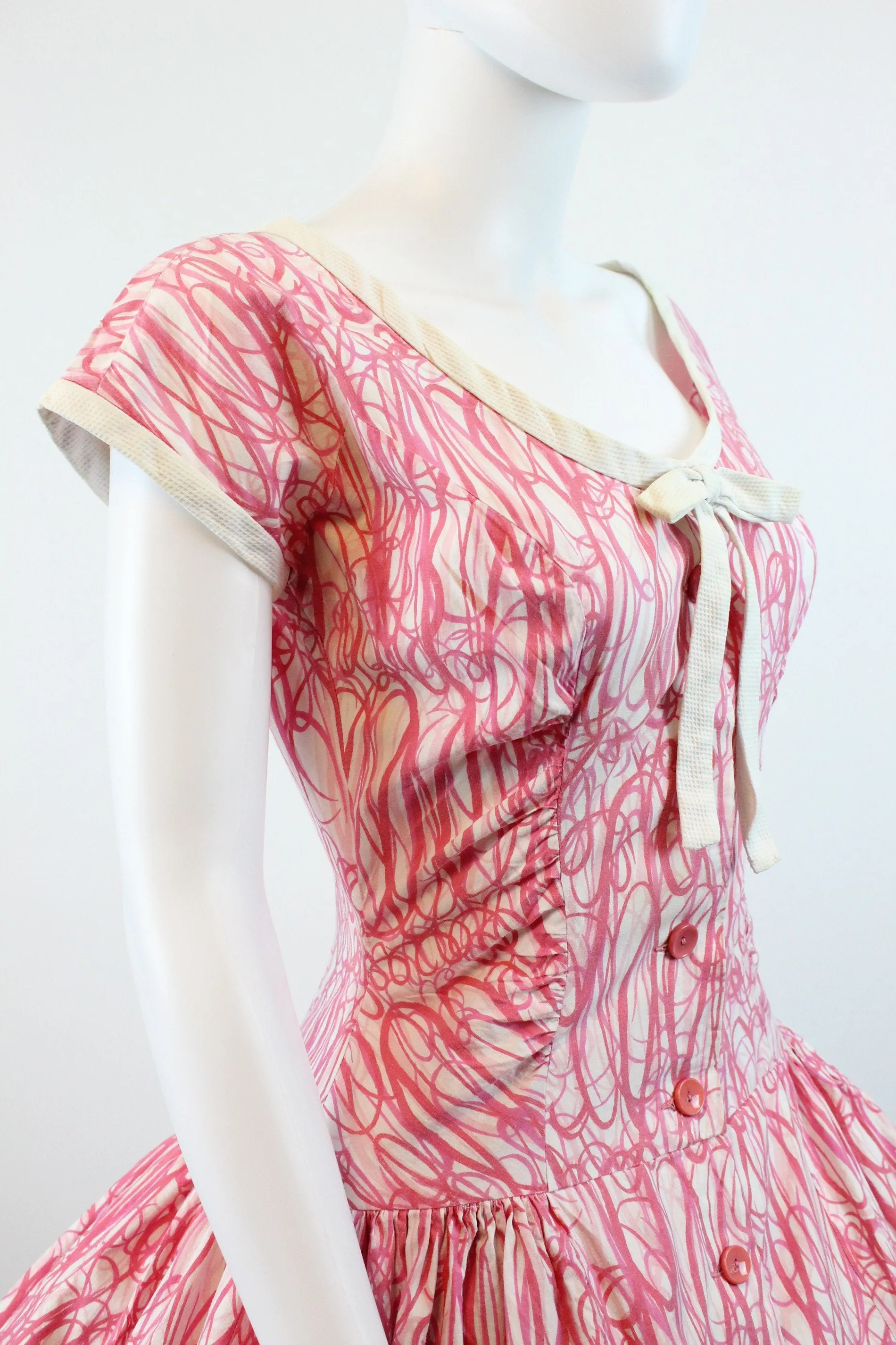 1950s Pat Hartley swirl dress small | new spring summer
