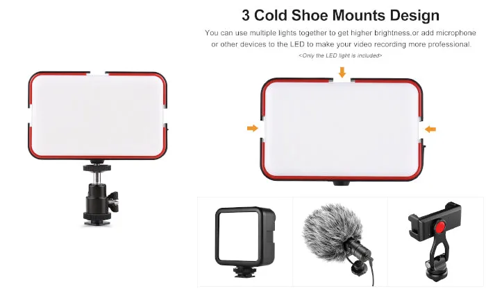 Andoer LED Video Light Photography Fill Light