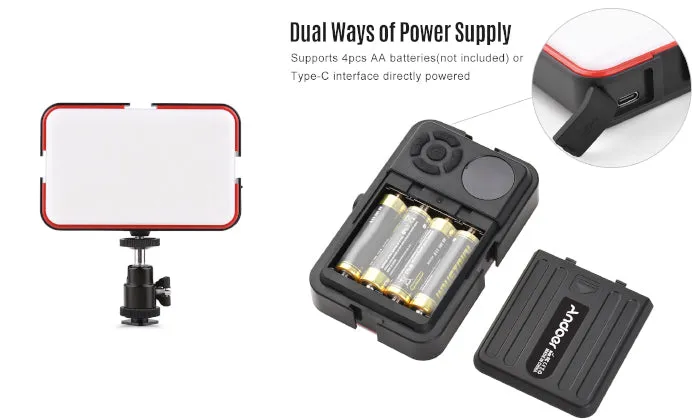 Andoer LED Video Light Photography Fill Light