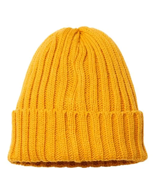 Atlantis Headwear Sustainable Cable Knit Cuffed Beanie SHORE