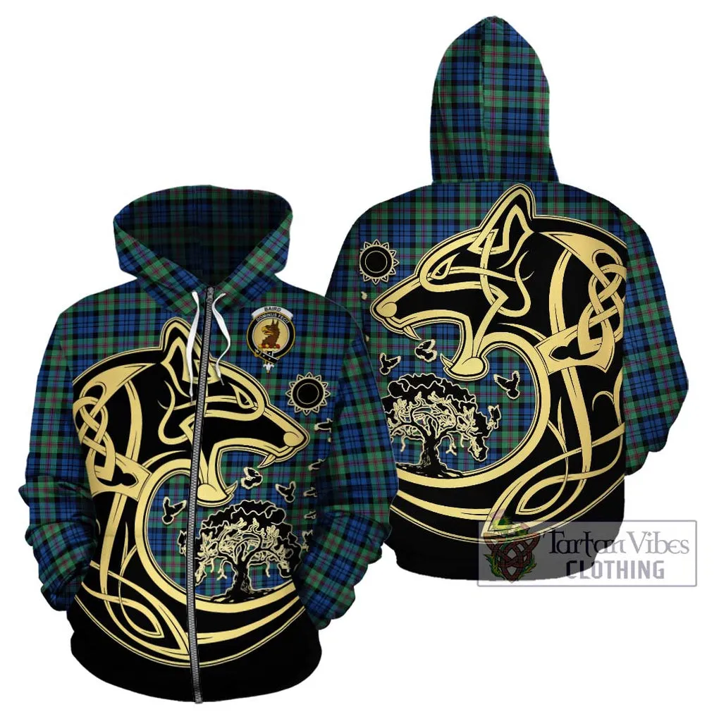 Baird Ancient Tartan Hoodie with Family Crest Celtic Wolf Style