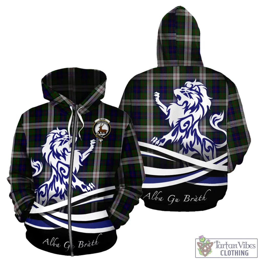 Blair Dress Tartan Hoodie with Alba Gu Brath Regal Lion Emblem