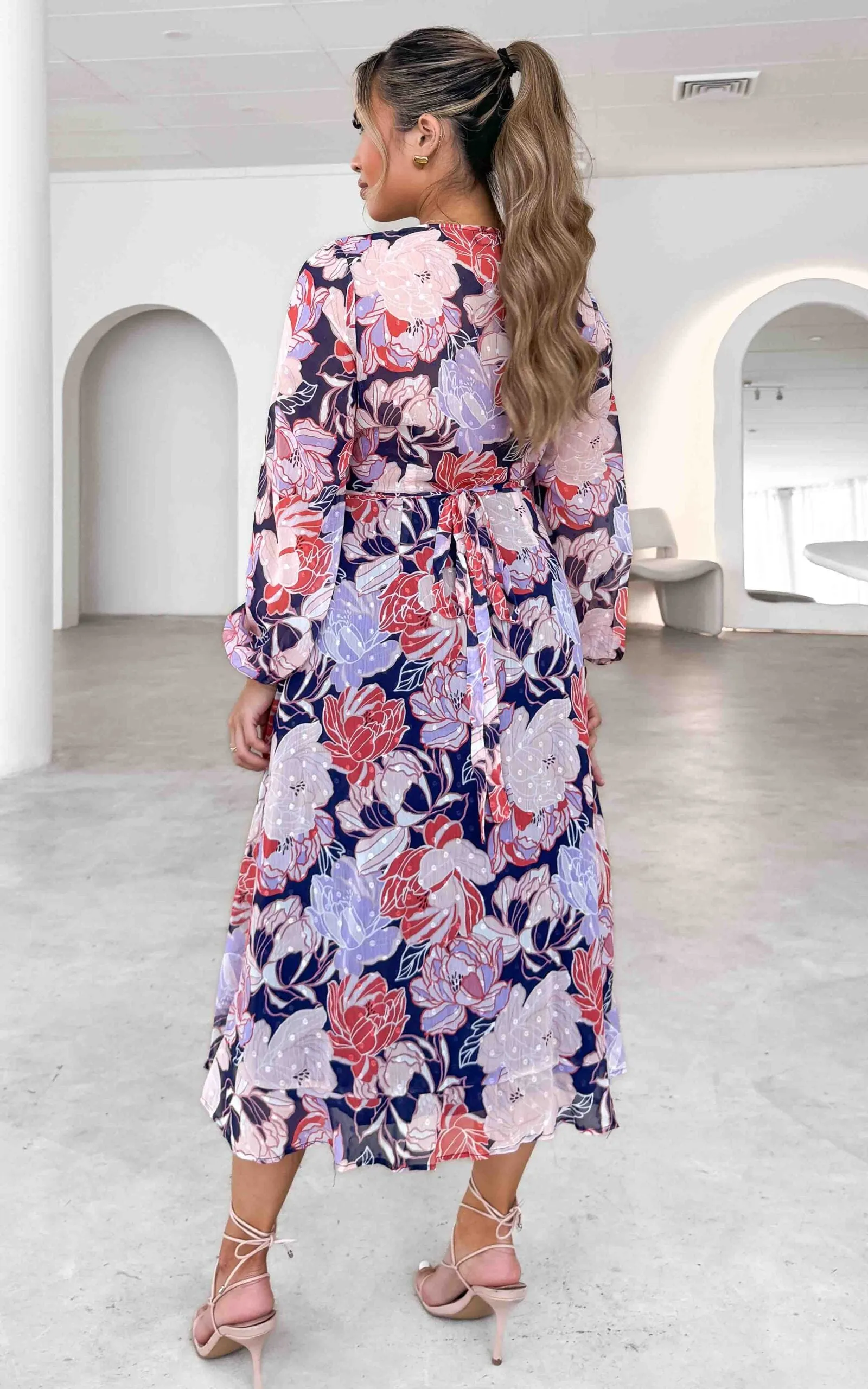 Bloomfield Wrap Dress – Navy Floral