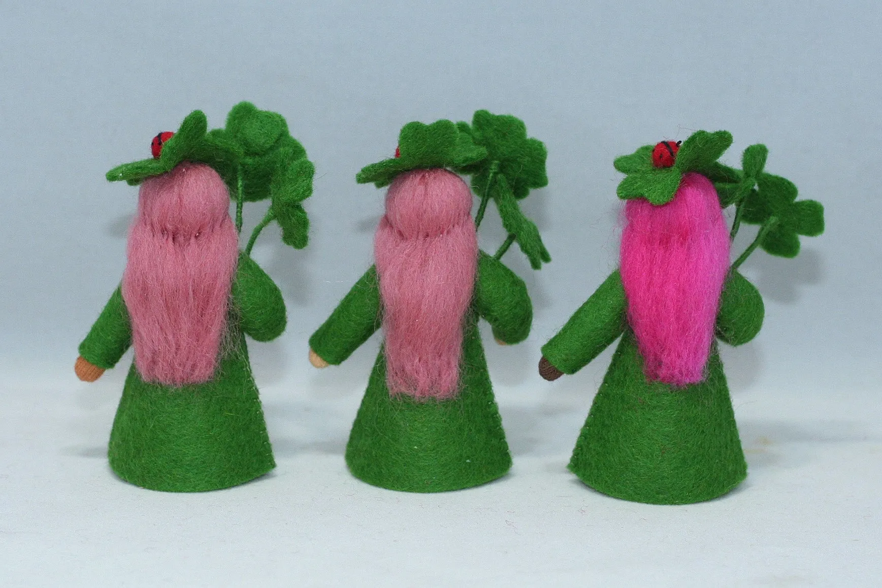 Clover Fairy Felted Waldorf Doll - Three Skin Colors