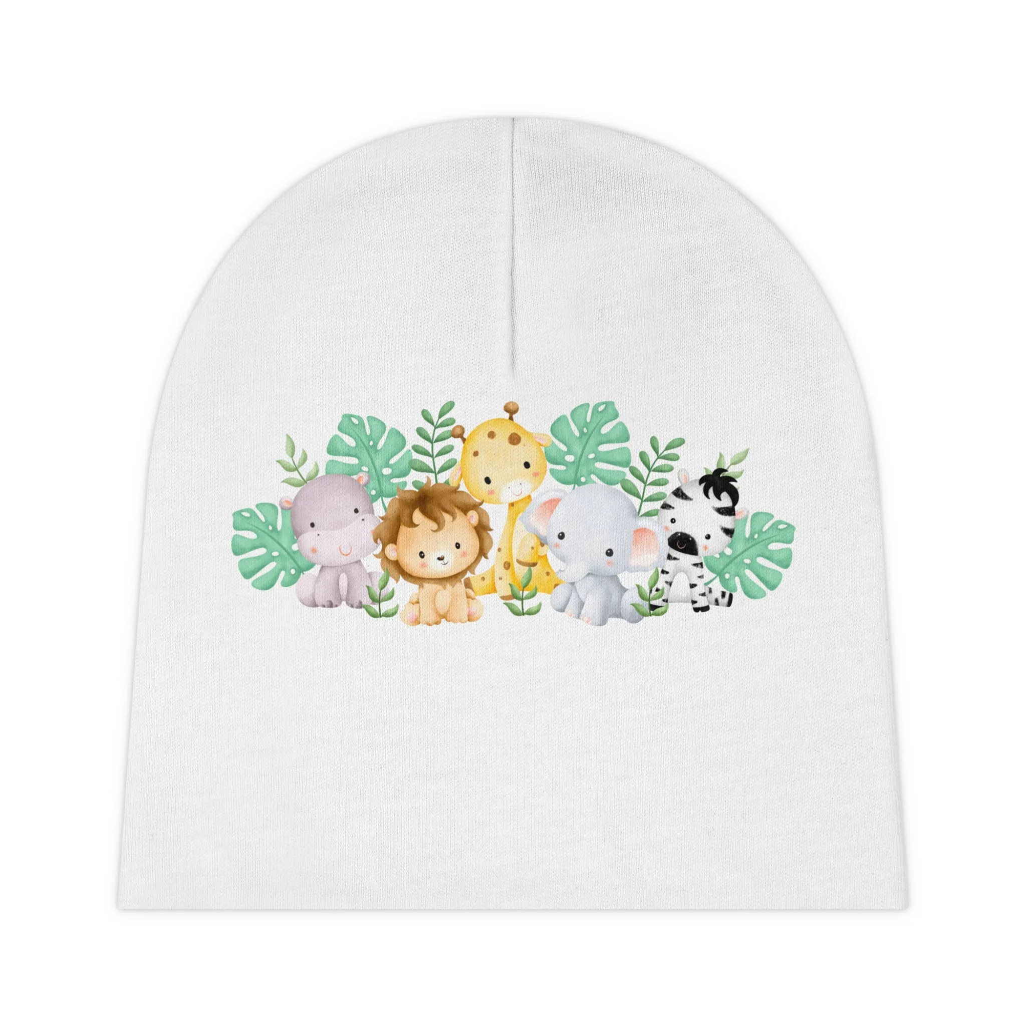 Cute Animal Baby Beanie, Infant Hat for Newborns, Animal Friends Gift, Jungle Theme Hat, Baby Shower Essential