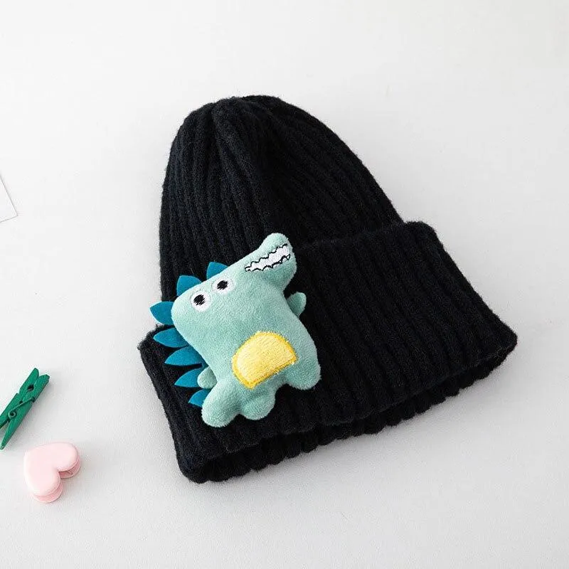 Cute Dinosaur Knitted Baby Hat Cartoon Warm Kids Girl Boy Beanie Autumn Winter Children Toddler Cap Bonnet Enfant Unisex Monster