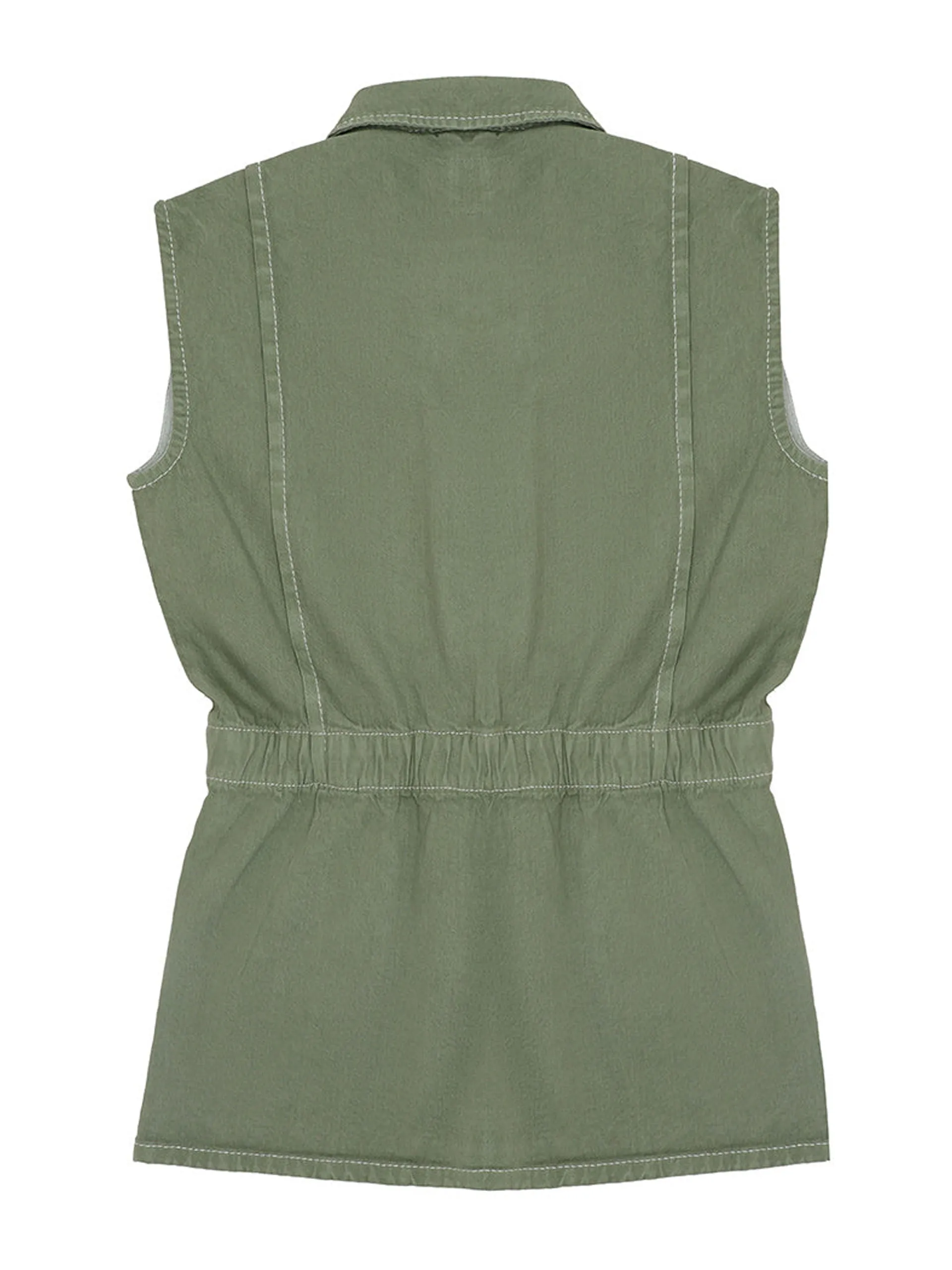Dani gilet in moss denim