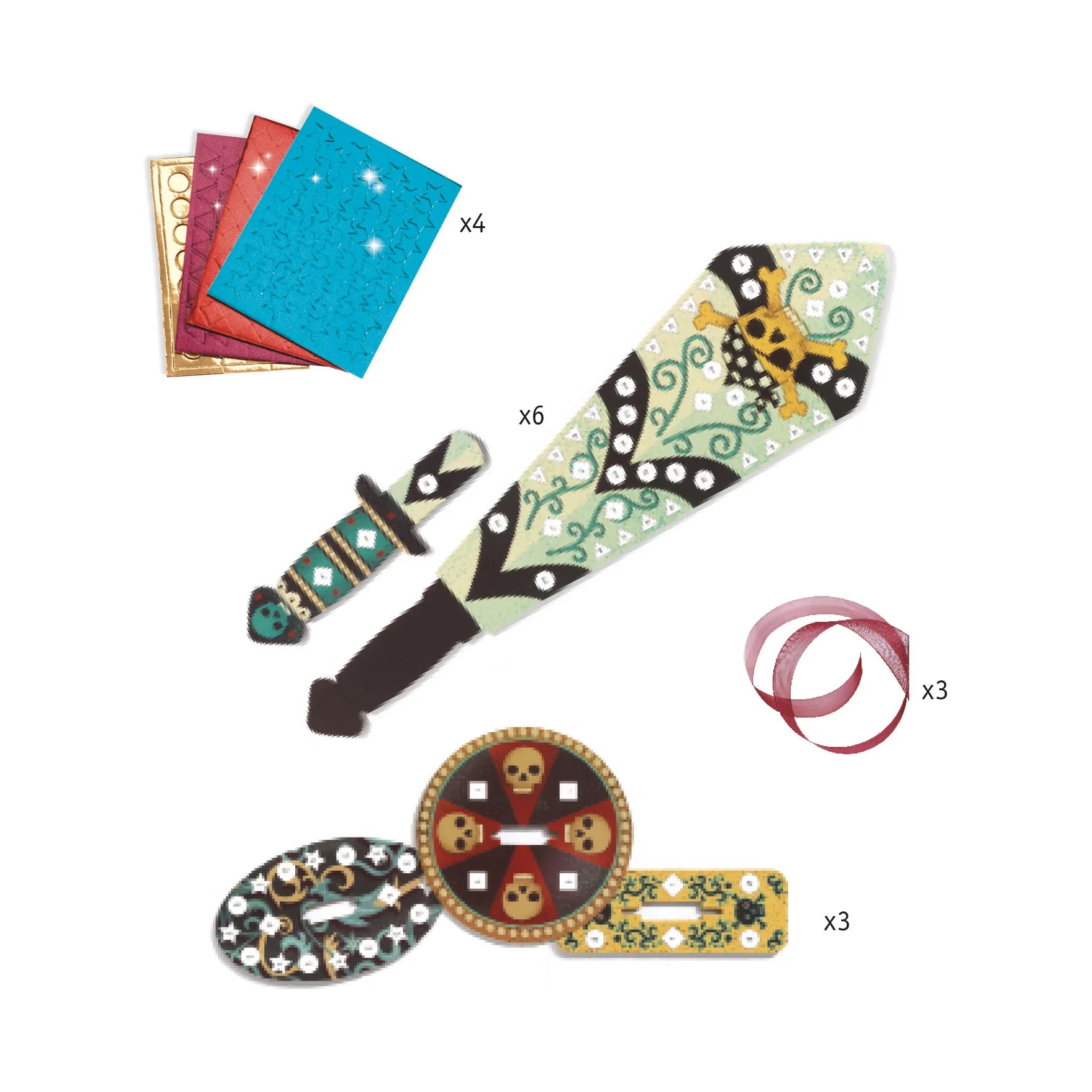 DIY Mosaic Pirate Swords to Decorate