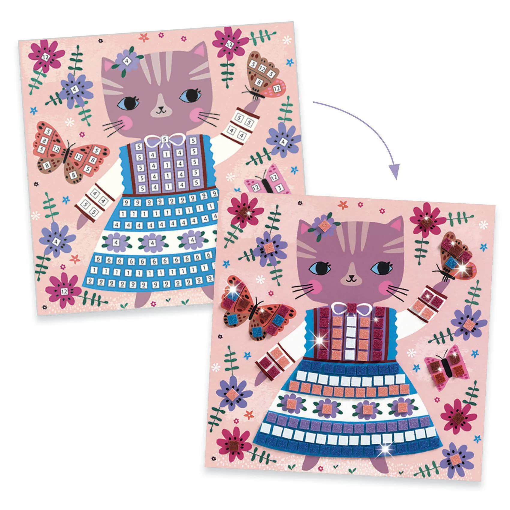 Djeco - Lovely Pets mosaics craft set