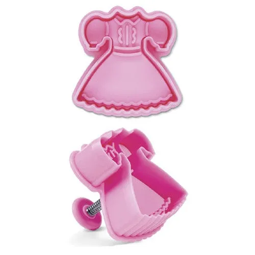 Dress Cookie Cutter Stamper with Ejector 5cm