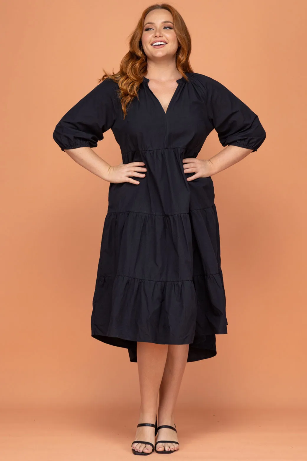 FINAL SALE Noah Hi Low Dress Black