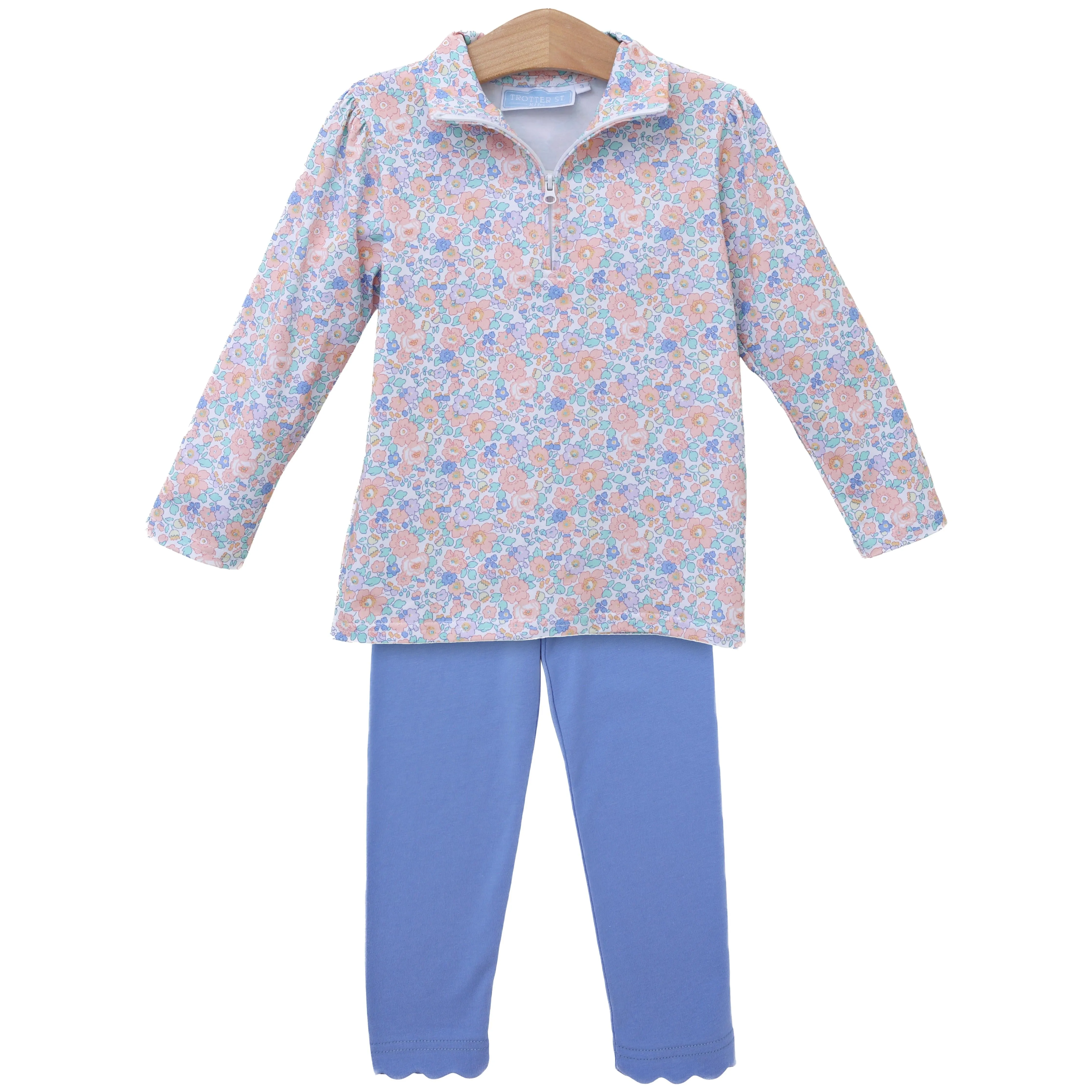 Frankie Floral 1/4 Zip Pullover Set