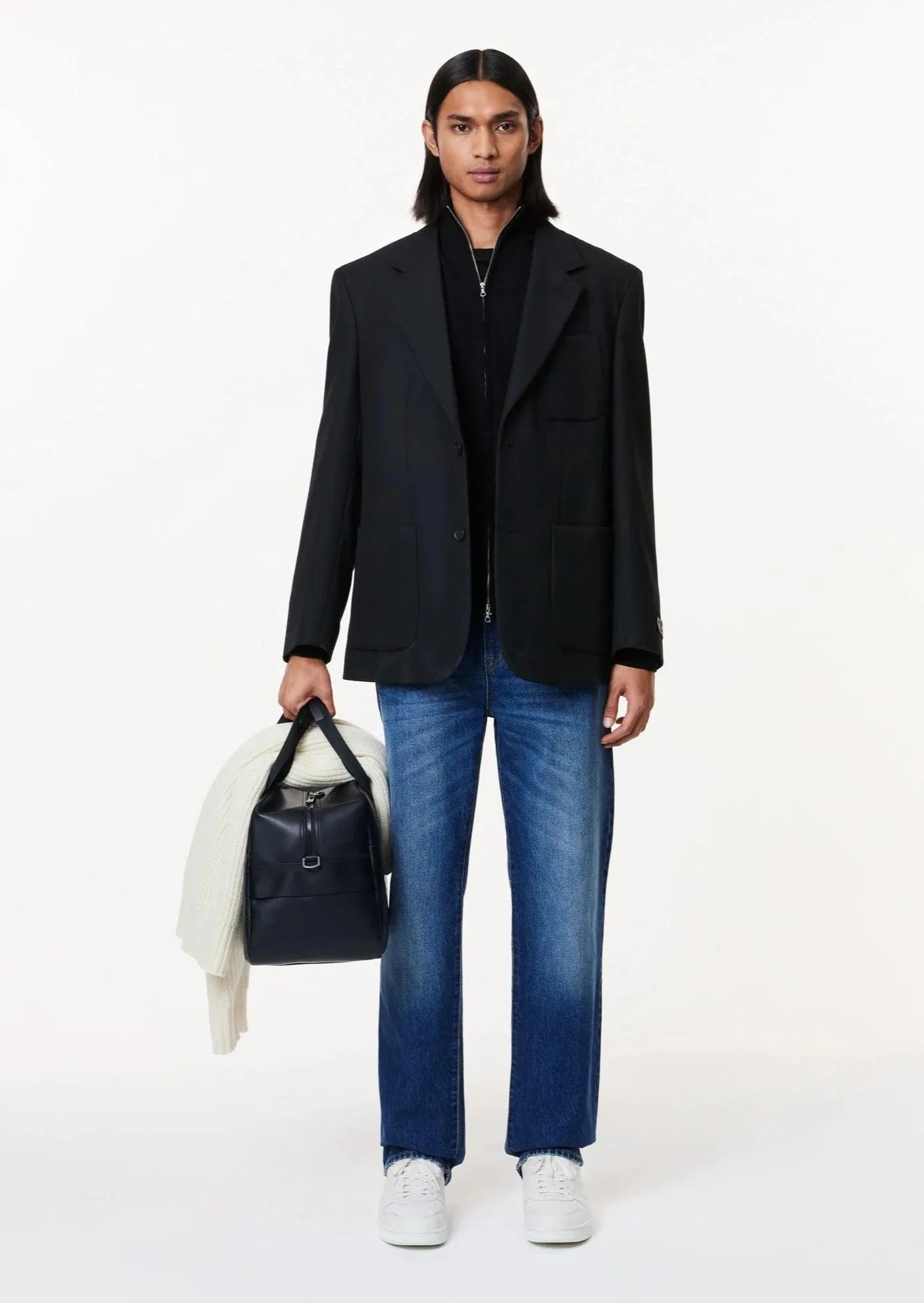 Gilet zippé Lacoste noir
