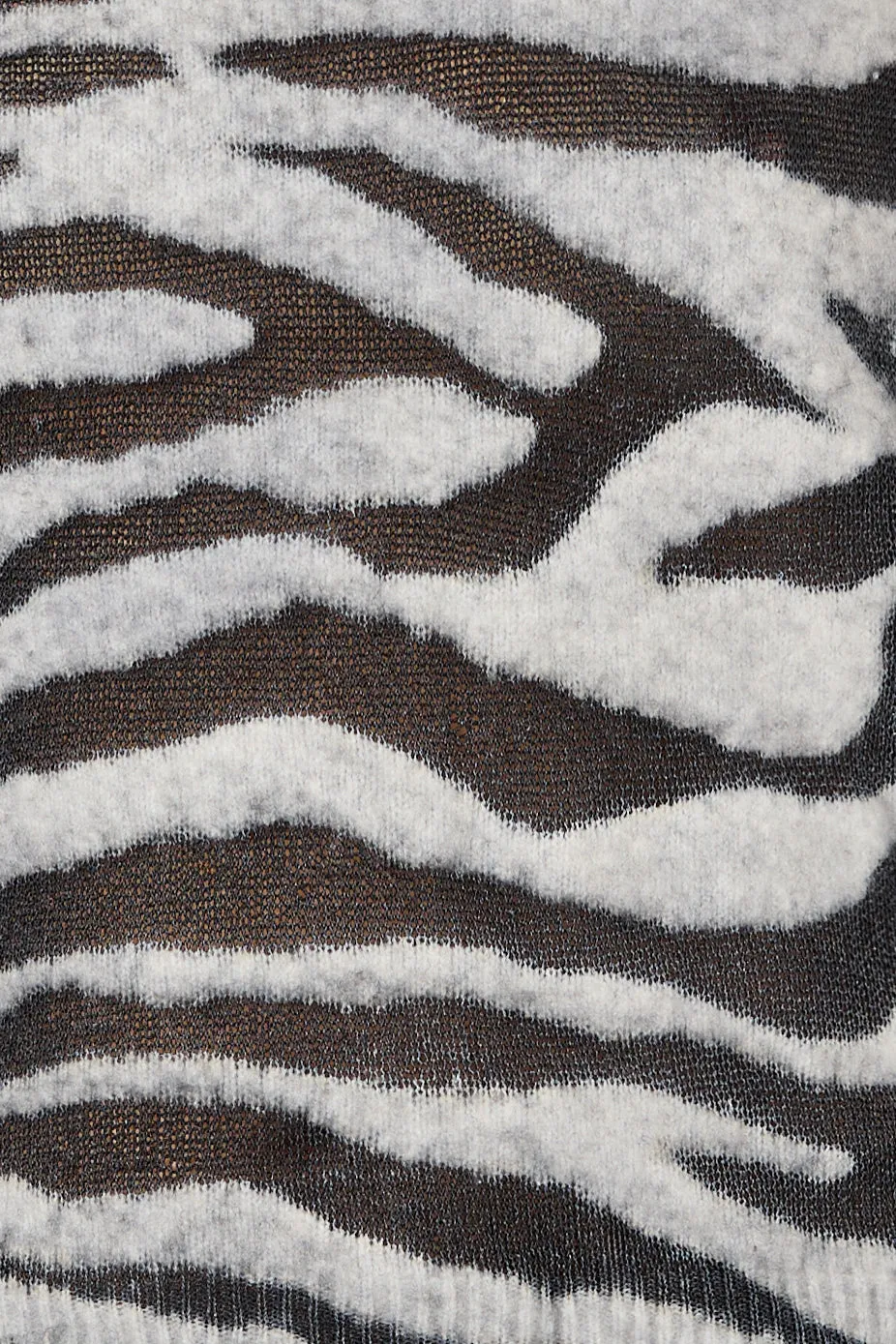 Hand Painted Zebra Devore Effect Pullover in Husky