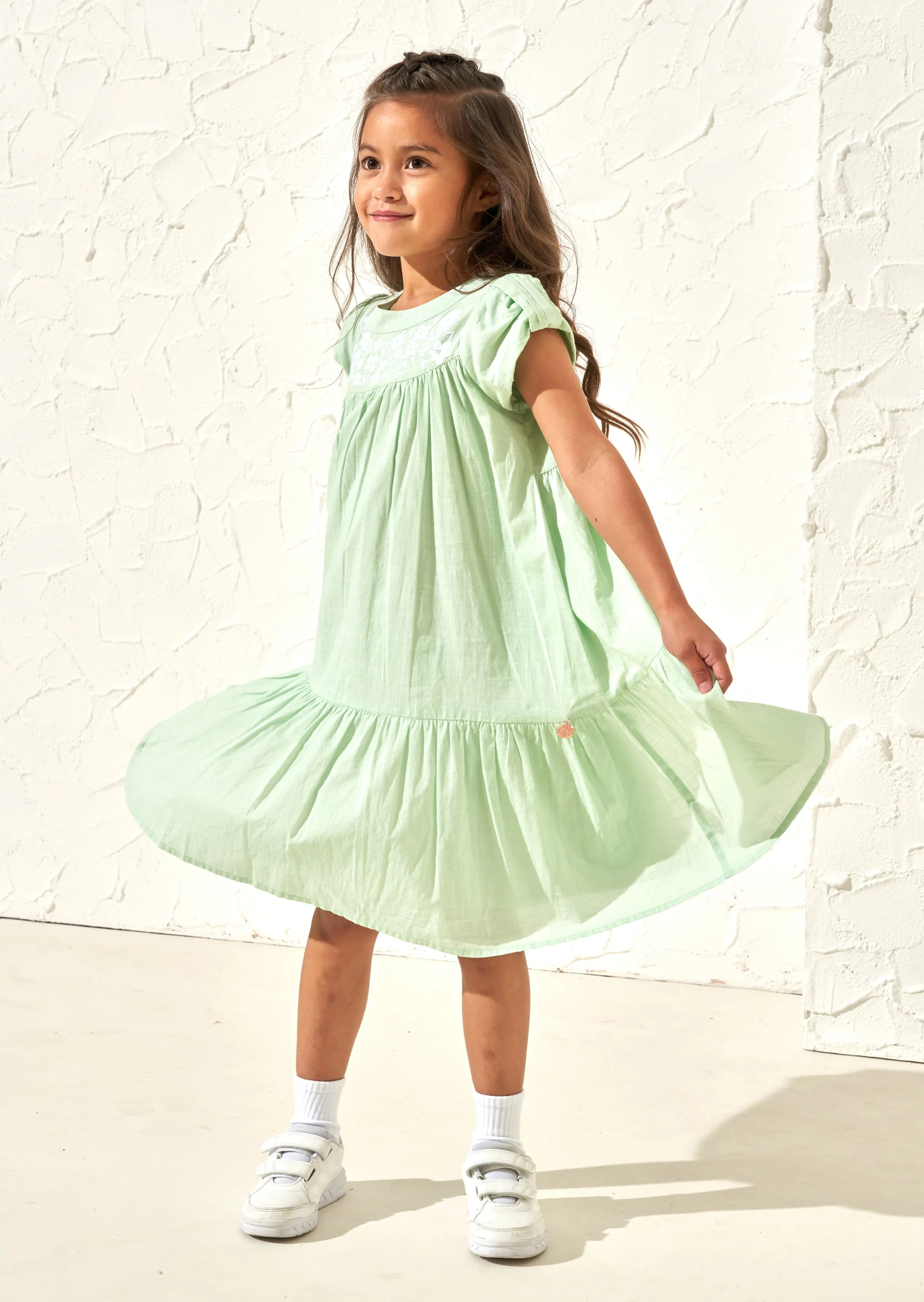 Hattie Embroidered Yolk Dress