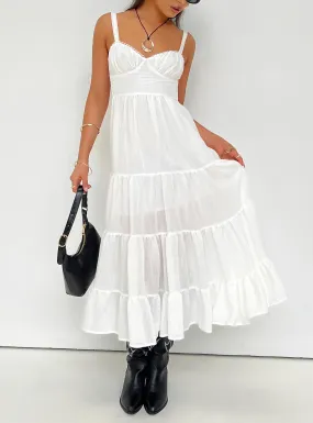 Joella Midi Dress White