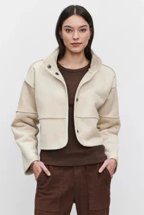 Kelly Luxe Sherpa Reversible Jacket - Ecru