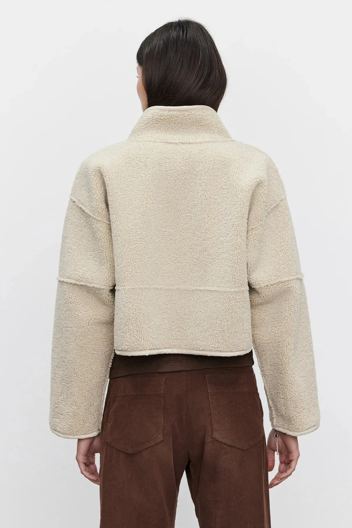 Kelly Luxe Sherpa Reversible Jacket - Ecru