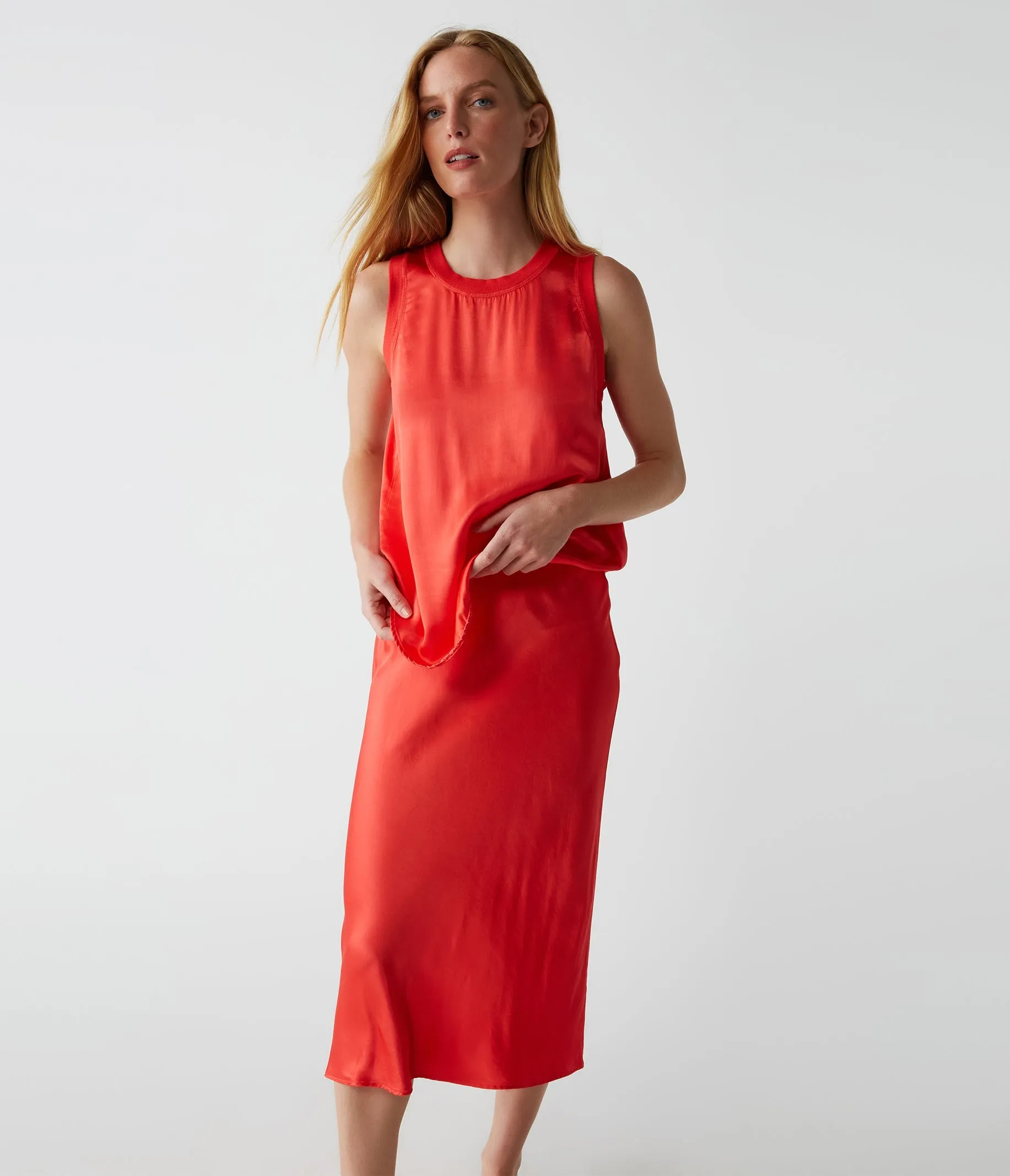 Leils Bias Midi Skirt - Spritz
