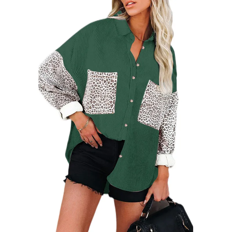 Leopard Wholesale Women Casual Shirt