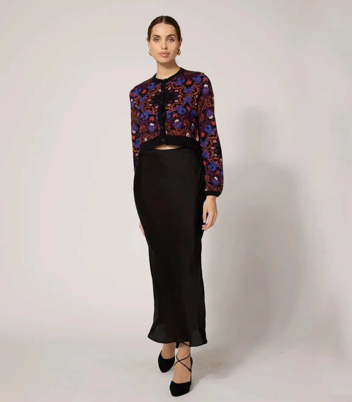Marybeth Sweater Cardigan Venezia Print