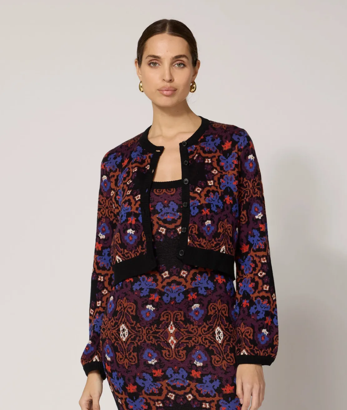 Marybeth Sweater Cardigan Venezia Print