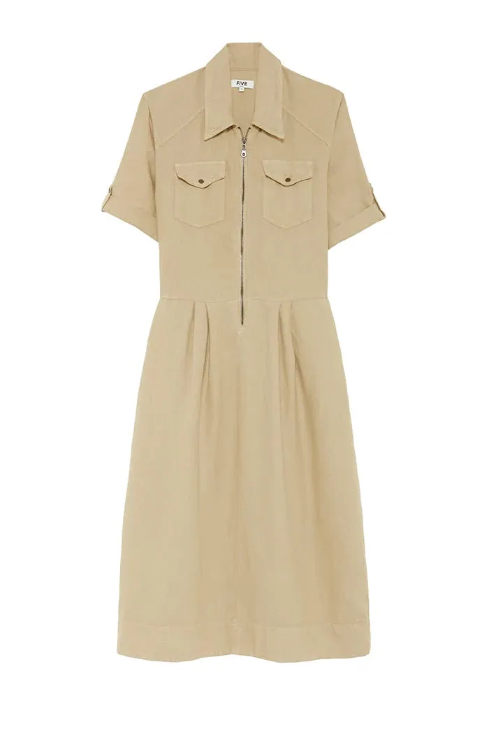 Rainy Dress in Parchment