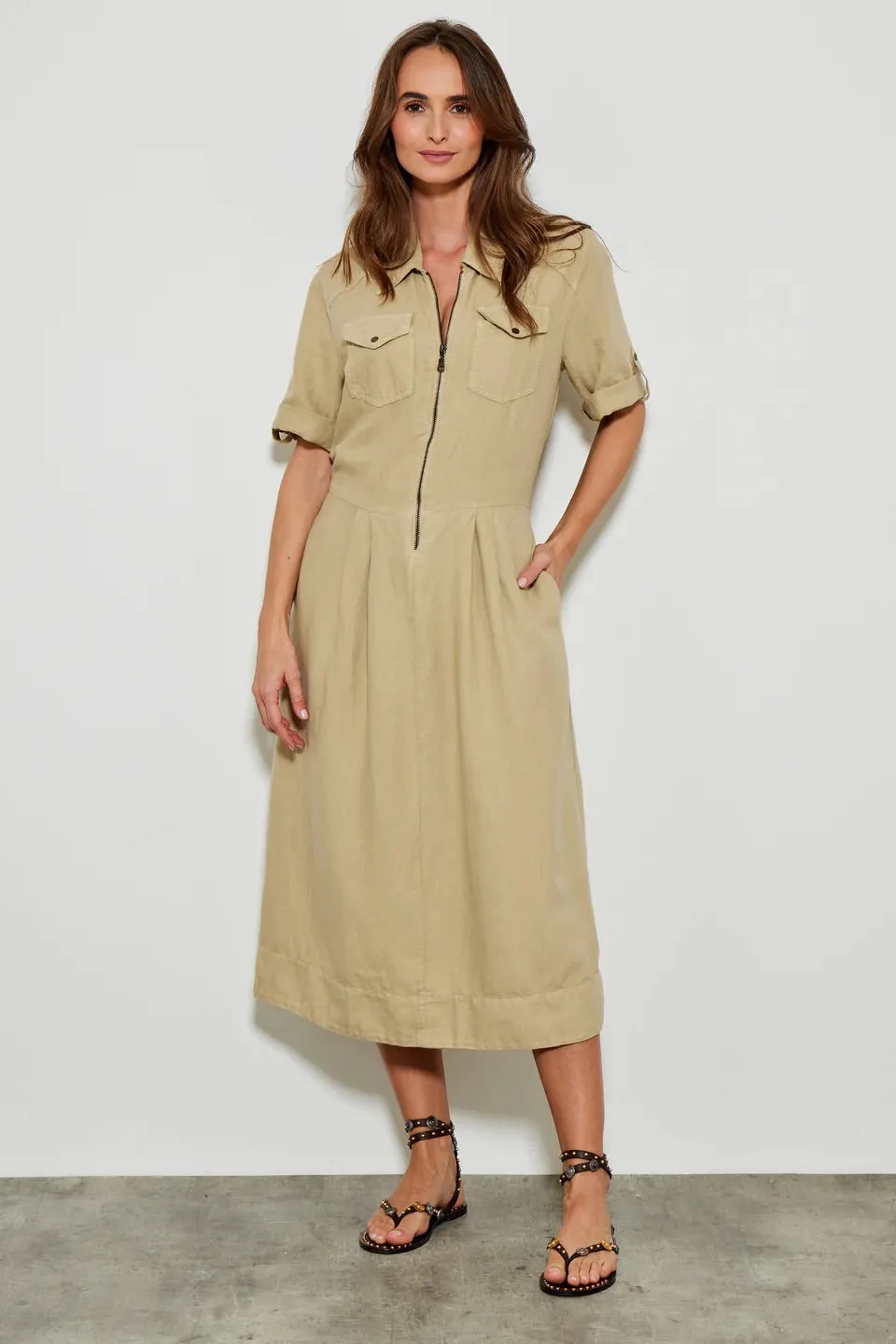 Rainy Dress in Parchment