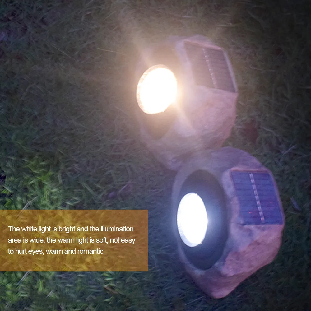 Solar Powered Lamp - Simulation Stone
