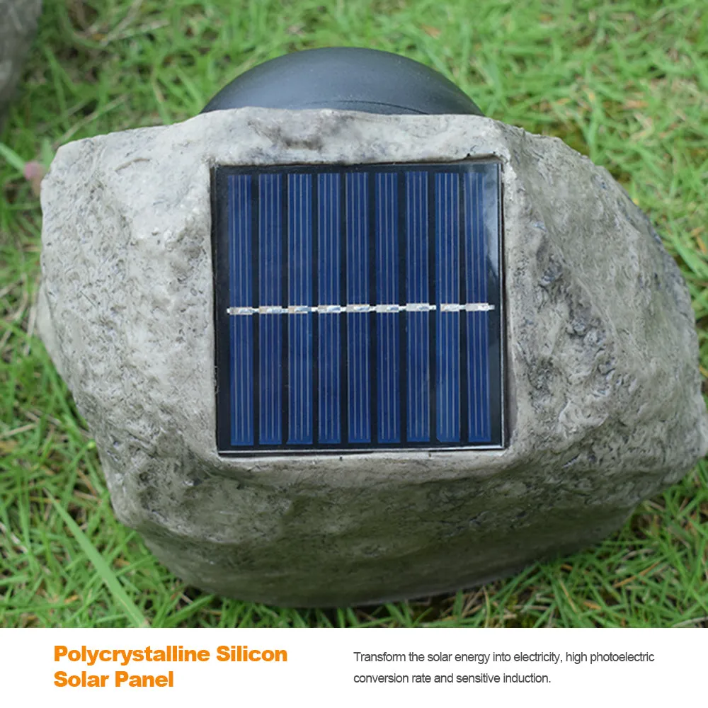 Solar Powered Lamp - Simulation Stone