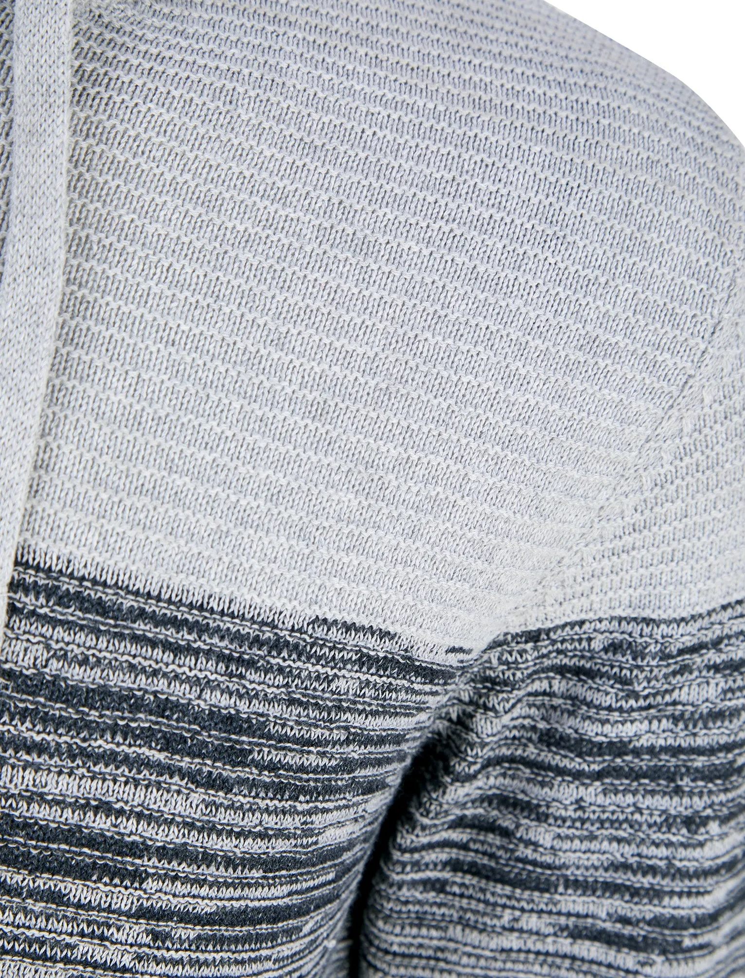 Tous Cotton Rich Textured Knit Pullover Hoodie in Dark Grey Marl - Tokyo Laundry