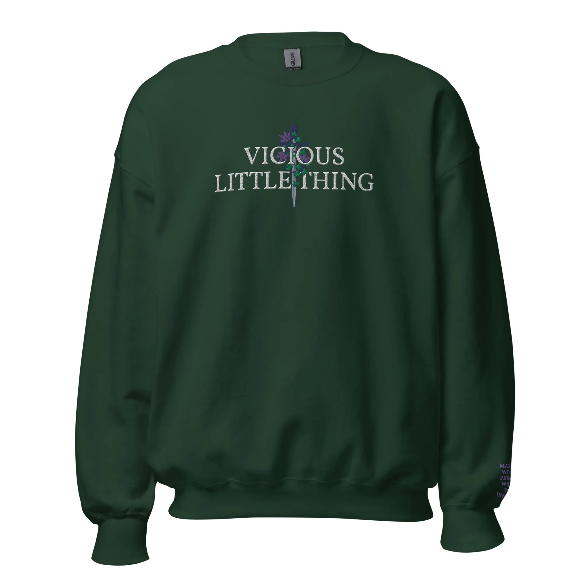 Vicious Little Thing Paedyn Gray Embroidered Sweater