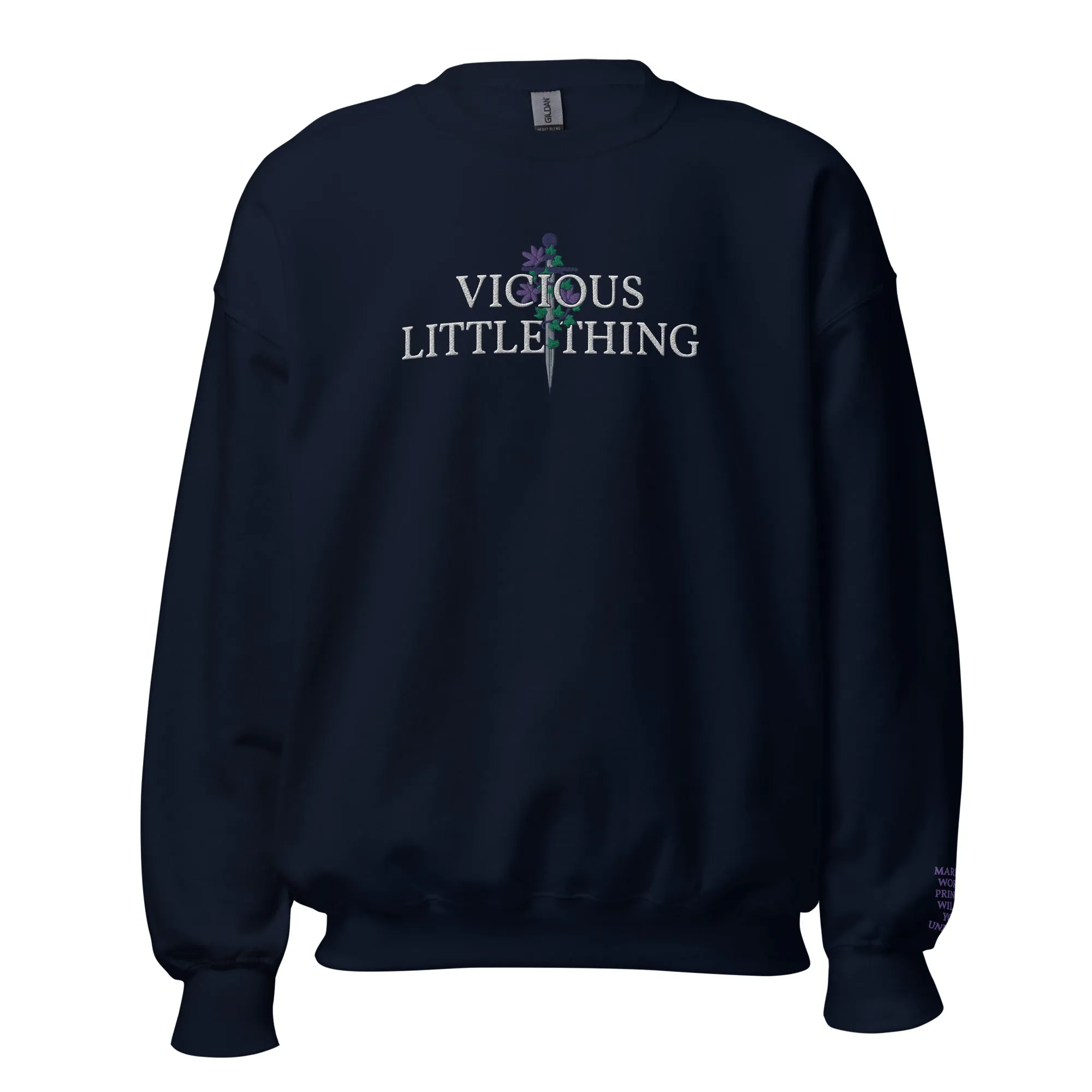 Vicious Little Thing Paedyn Gray Embroidered Sweater