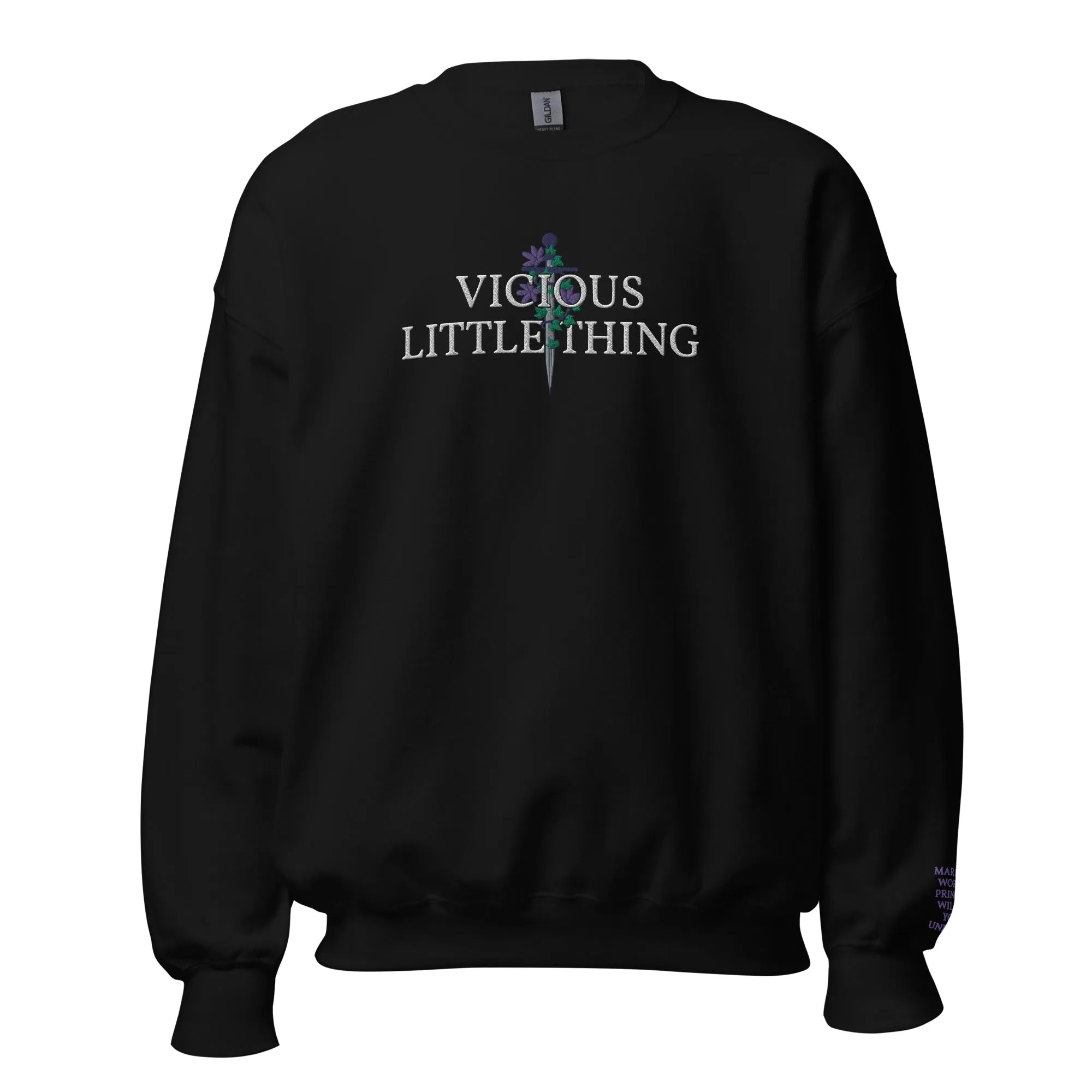 Vicious Little Thing Paedyn Gray Embroidered Sweater