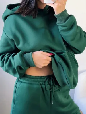 Women's Two Piece Loose Pullover Suit